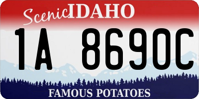 ID license plate 1A8690C