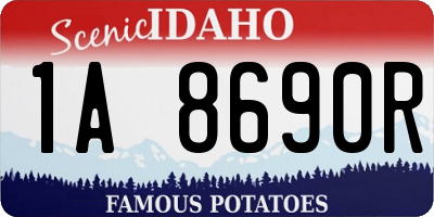 ID license plate 1A8690R