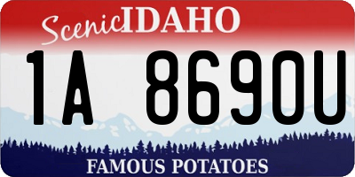 ID license plate 1A8690U
