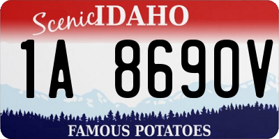 ID license plate 1A8690V