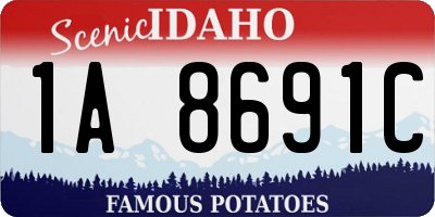 ID license plate 1A8691C