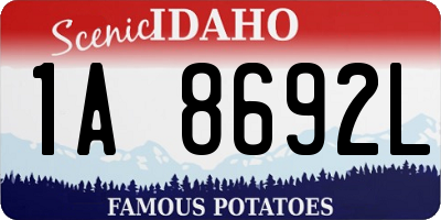 ID license plate 1A8692L