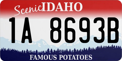 ID license plate 1A8693B