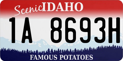 ID license plate 1A8693H