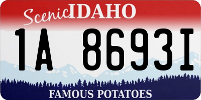 ID license plate 1A8693I