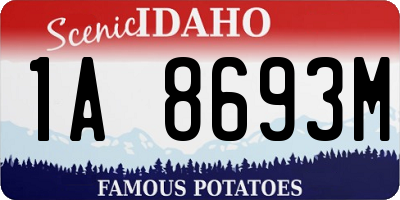 ID license plate 1A8693M