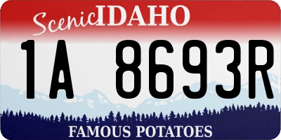 ID license plate 1A8693R