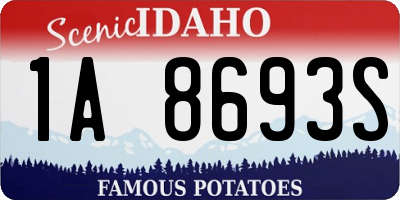 ID license plate 1A8693S