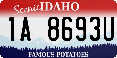 ID license plate 1A8693U
