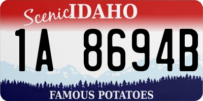 ID license plate 1A8694B