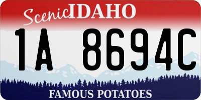 ID license plate 1A8694C