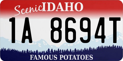 ID license plate 1A8694T