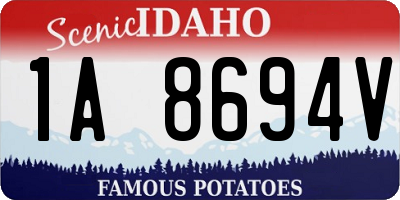 ID license plate 1A8694V