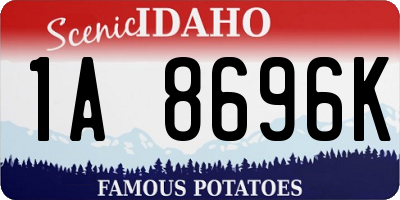 ID license plate 1A8696K