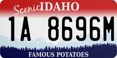 ID license plate 1A8696M