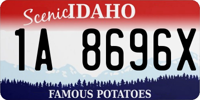 ID license plate 1A8696X