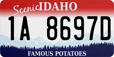 ID license plate 1A8697D