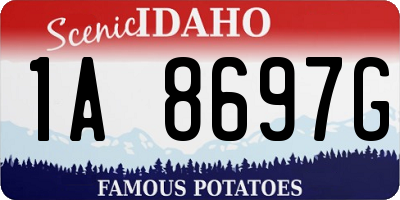 ID license plate 1A8697G