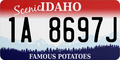 ID license plate 1A8697J