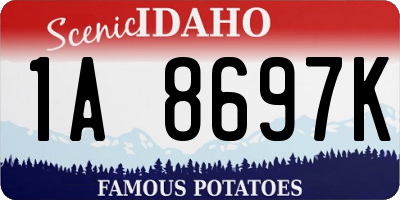 ID license plate 1A8697K