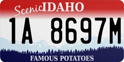ID license plate 1A8697M
