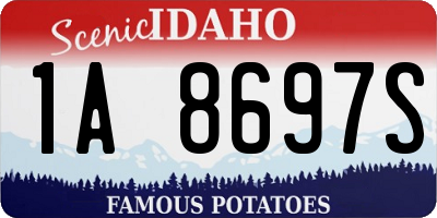 ID license plate 1A8697S