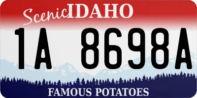 ID license plate 1A8698A