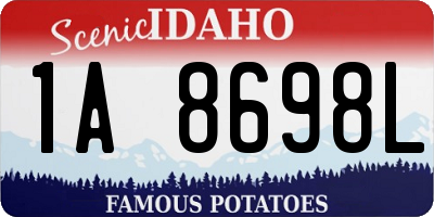 ID license plate 1A8698L