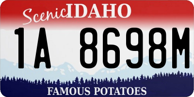 ID license plate 1A8698M