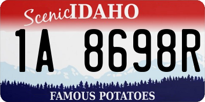 ID license plate 1A8698R