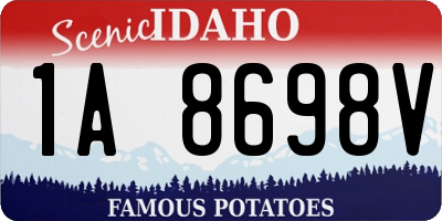 ID license plate 1A8698V