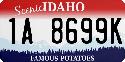 ID license plate 1A8699K