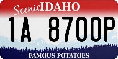 ID license plate 1A8700P