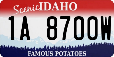 ID license plate 1A8700W