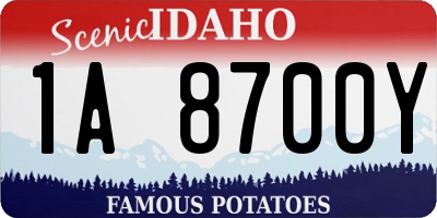 ID license plate 1A8700Y
