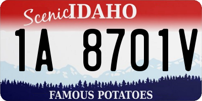 ID license plate 1A8701V