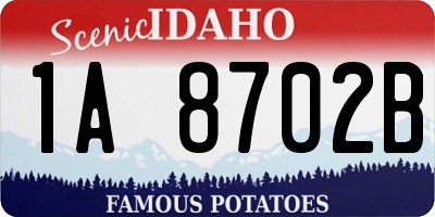 ID license plate 1A8702B