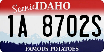 ID license plate 1A8702S