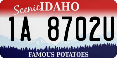 ID license plate 1A8702U