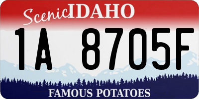 ID license plate 1A8705F