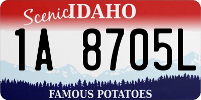 ID license plate 1A8705L