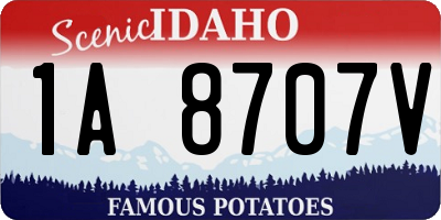 ID license plate 1A8707V