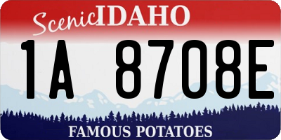 ID license plate 1A8708E