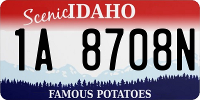 ID license plate 1A8708N