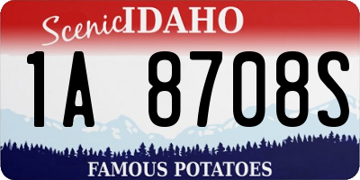 ID license plate 1A8708S