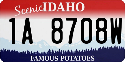 ID license plate 1A8708W