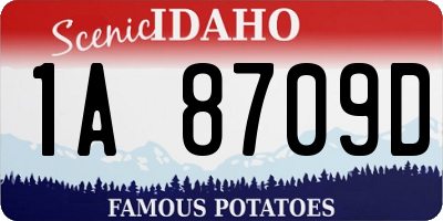 ID license plate 1A8709D