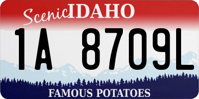 ID license plate 1A8709L
