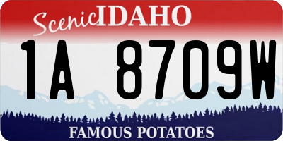 ID license plate 1A8709W
