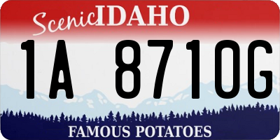 ID license plate 1A8710G